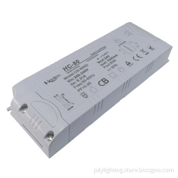 No noise 80w dimmable led panel light power supply TRIAC